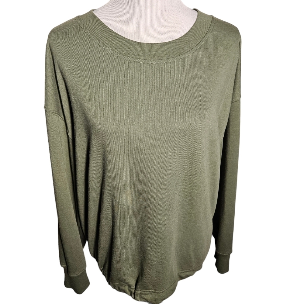 Old navy olive Green tie back sweat shirt size large
